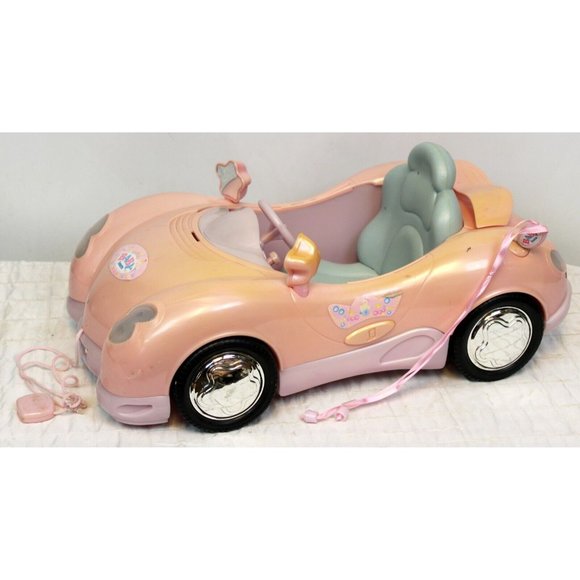 Zapf Creations Baby Born Pink Convertible Pull A Long Car 1st Edition Toy Music - Picture 1 of 9
